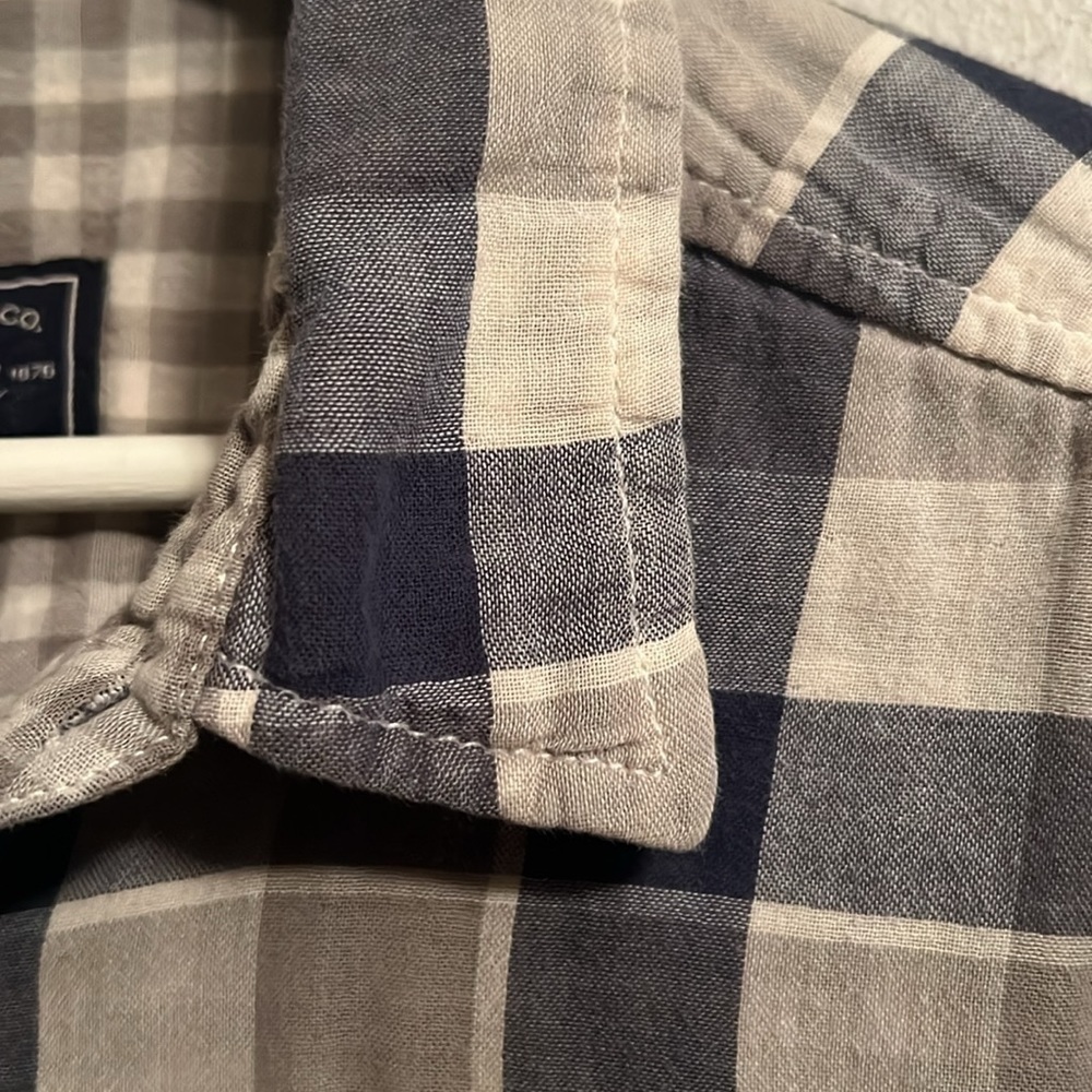 Bass - Blue and grey Shirt bottom down long Comfortable, reversible, cotton ☀️ - Picture 4 of 13